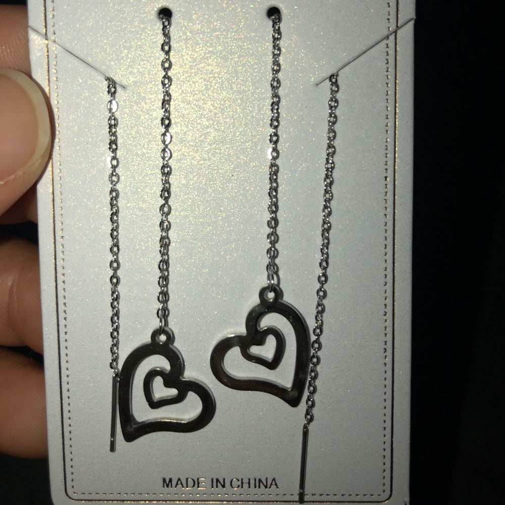 *** SOLD OUT*** Heart Threader Earrings